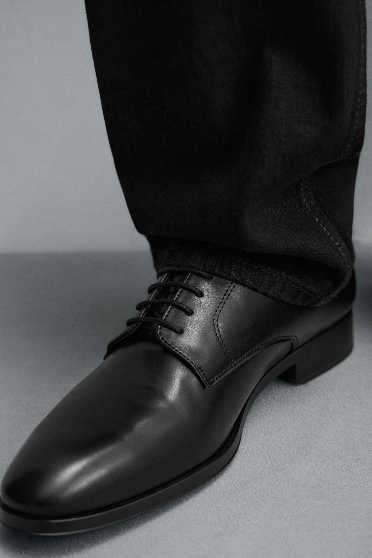 Signature Derby Black Leather  Shoes | Western Shoes
