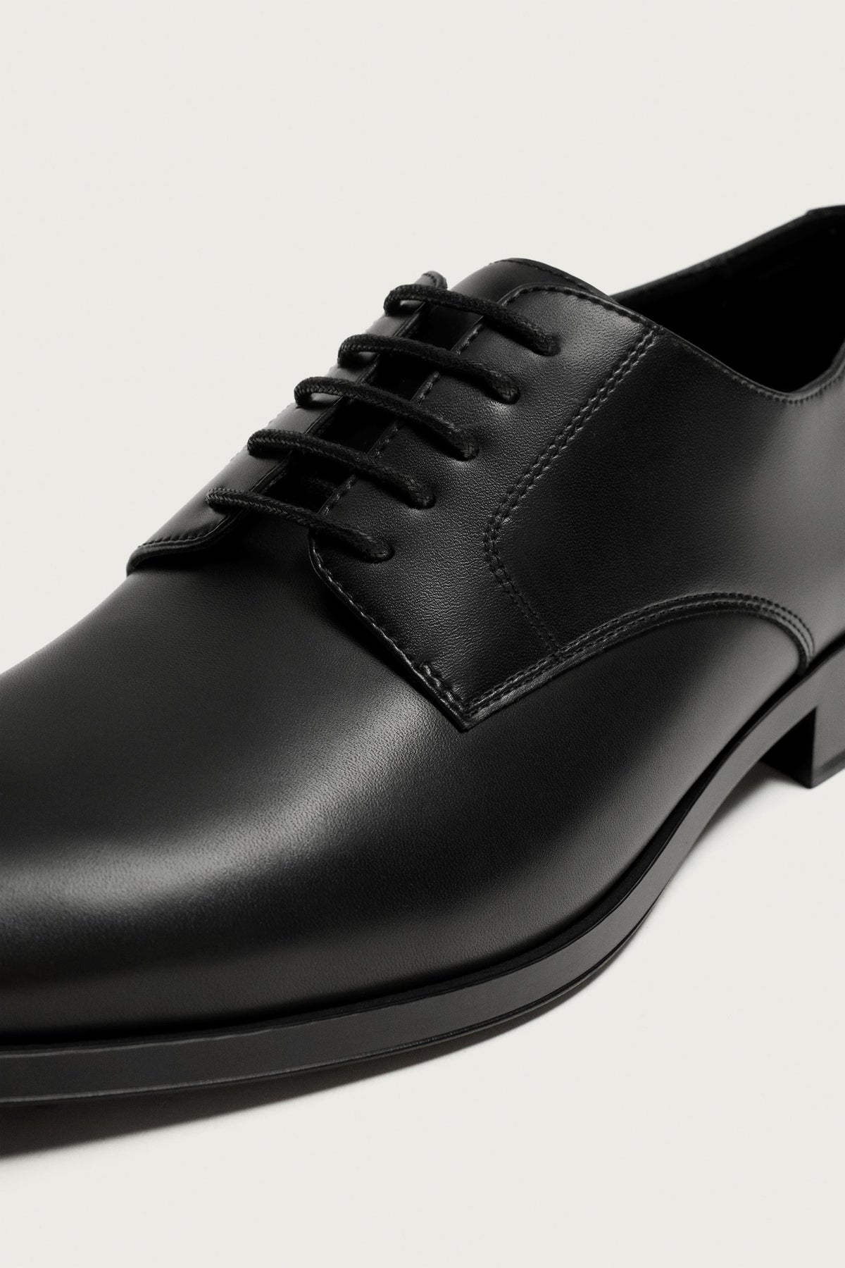 Signature Derby Black Leather  Shoes | Western Shoes