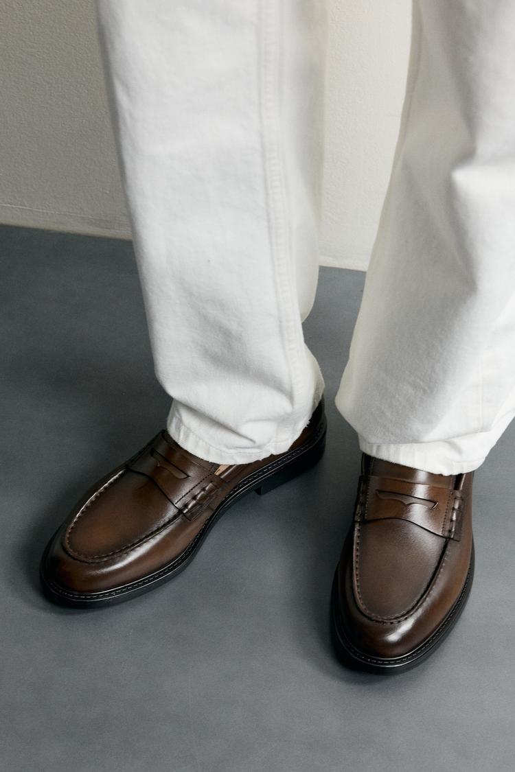 Celebrity Brown Leather Loafers – Western Shoes
