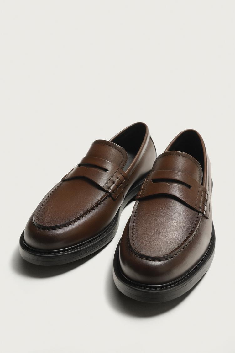 Celebrity Brown Leather Loafers – Western Shoes