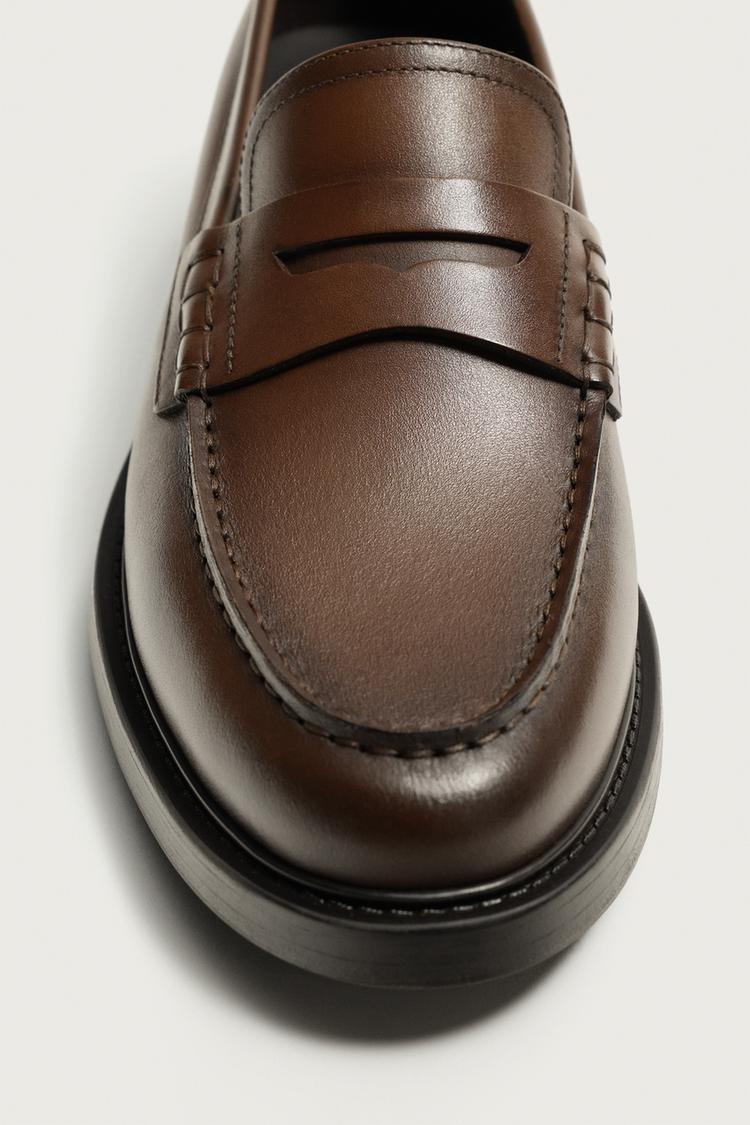 Celebrity Brown Leather Loafers – Western Shoes