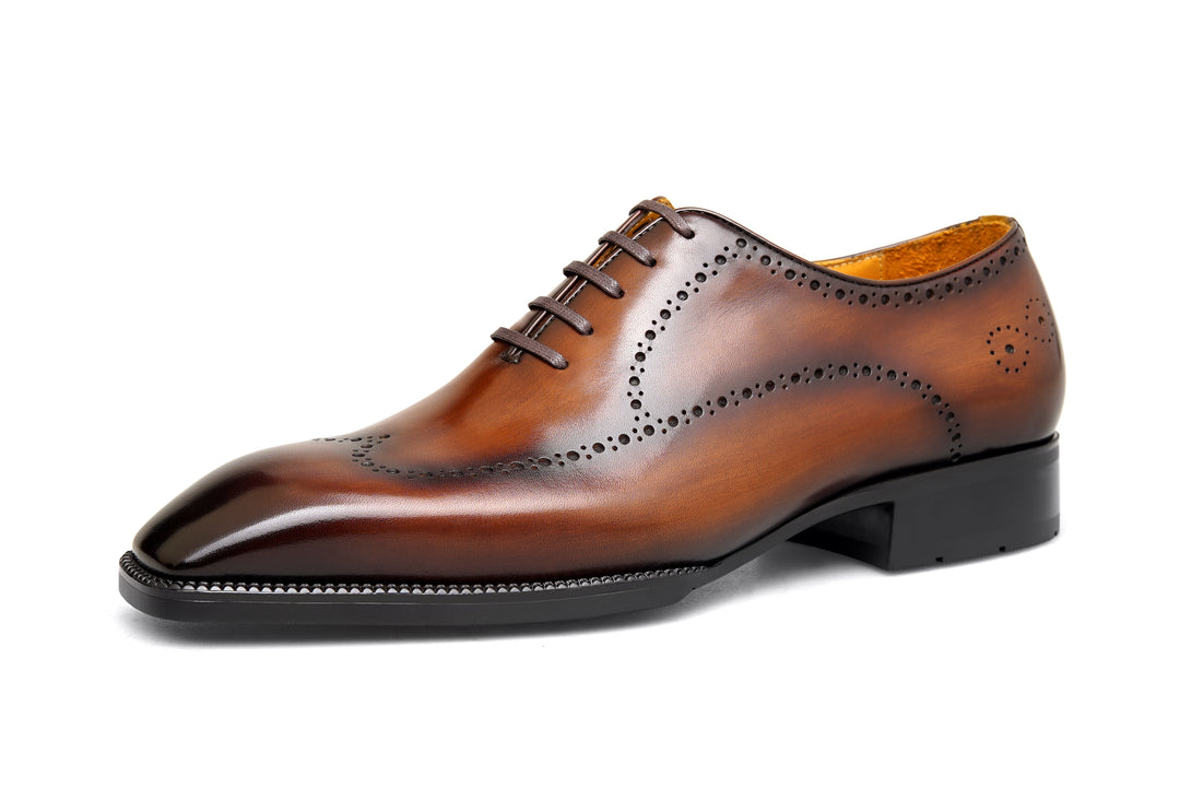 Italian Leather Brogue Oxford Shoes – Western Shoes