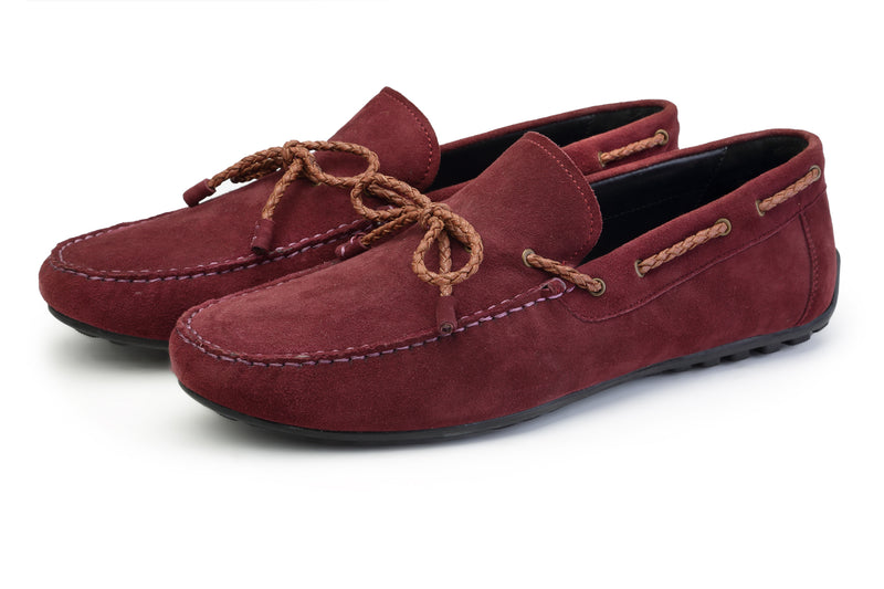Burgendy Suede Loafers