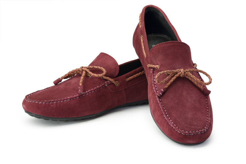 Burgendy Suede Loafers