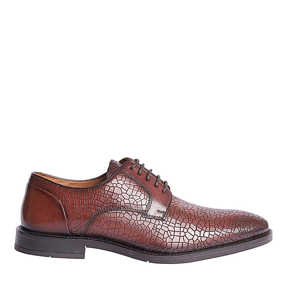 TEXTURED LEATHER DERBY SHOES