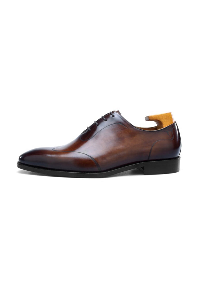 Men's Patina Leather Oxford Shoes | Western Shoes